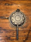 RARE Alfred Andresen Griswold Cast Iron Heart Waffle Iron #975 Base "MINEAPOLIS"