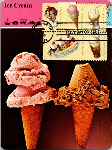 Dr Jim Stamps Maximum Card Soda Fountain Favorites Forever 5V Set Ice Cream Fdc