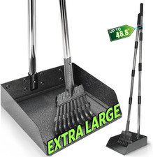 Dog Pooper Scooper for Multi-Dog Family, Long Handle Rake Large Tray
