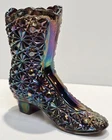 Vintage Fenton Art Glass Daisy & Button Carnival Glass Boot Figurine