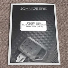 John Deere 842 852 854 862 864 Round Baler Owners Operators Manual - OMCC59773