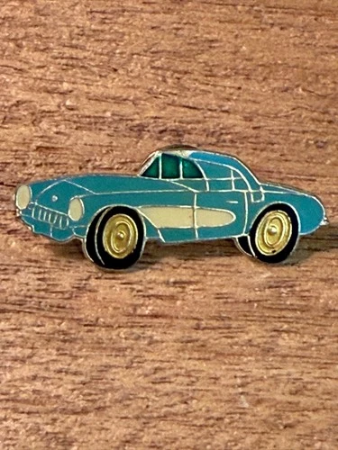 Blue Corvette Car Lapel Pin 1 1/2" Nice