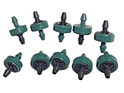 #ad #ad Pack 10 Netafim Woodpecker Pressure Compensating Junior Dripper 2.0 GPH Green $19.99