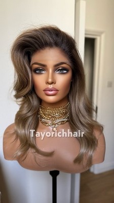 Tayorichhair gemischte blonde Lace Front Perücke, vorgezupft, hitzebeständig Synthetik 