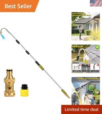 Durable Gutter Cleaning Wand with 360° Rotating Nozzle - Safely Clean High Roofs