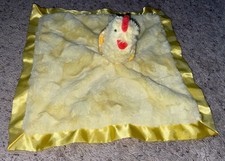 Cloud Island Yellow Chicken Lovey Plush Blanket Crinkle Satin Trim 13.5 inches