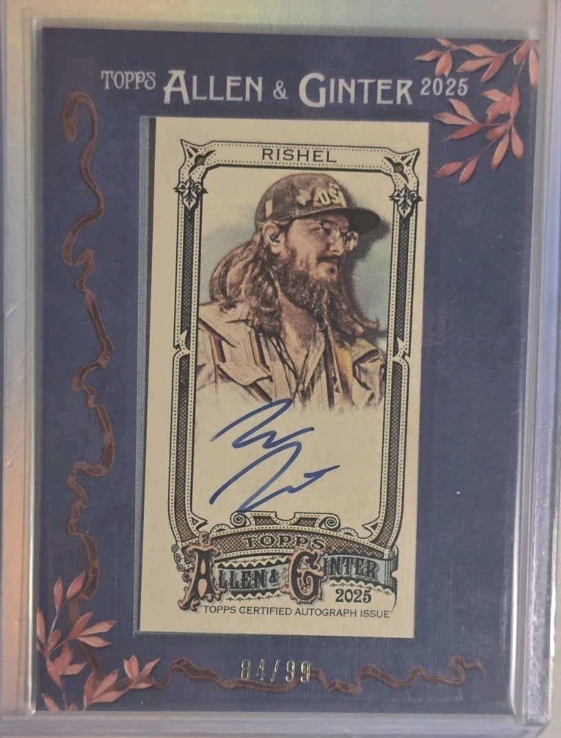 2025 Topps Allen & Ginter Zach Rishel Blue Frame Auto /99 
