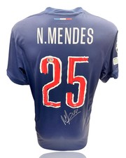 NUNO MENDES SIGNED 24/25 PARIS SAINT-GERMAIN PSG HOME SHIRT (ACG CERT AG17747)