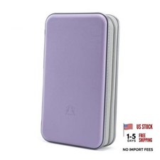 CD Case Hard Plastic Organizer Wallet for Car  CD DVD 96 Capacity Lavender