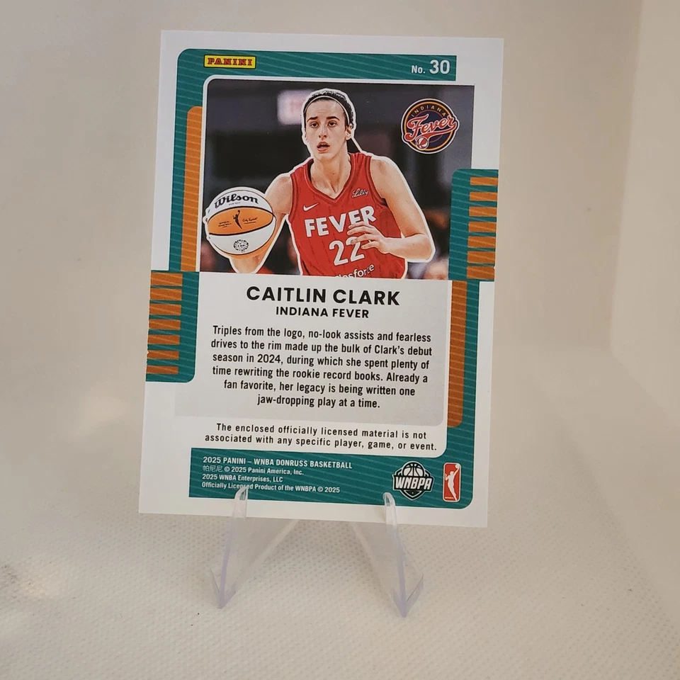 2025 Donruss Caitlin Clark Jersey Series Patch #30 Indiana Fever - Image 2 of 2