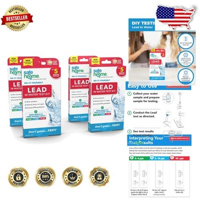 DIY Lead in Water  Kit, 4 Pack, 5-Min, EPA Certified Accuracy