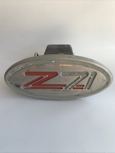 Vintage Z71 Hitch Cover Red Enamel Oval Shaped Hitch Cover