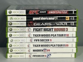 Microsoft XBox 360 S Slim 250GB Black Video Game Console System Bundle W/9 Games