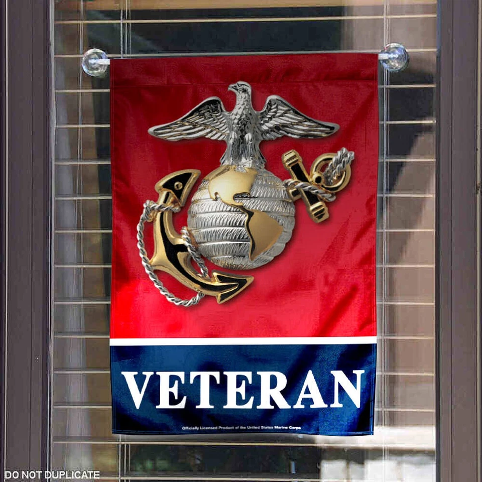 Banner de jardín veterano de los marines de Estados Unidos Foto 3 de 3