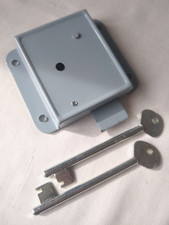 3" (78mm) Press Lock / Rim Lock, Surface Mounted lock for Sheds, Gates + 2 Keys