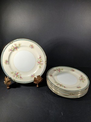6 Vintage Noritake Nippon Toki Kaisha N 928 Porcelain BREAD AND BUTTER PLATES 