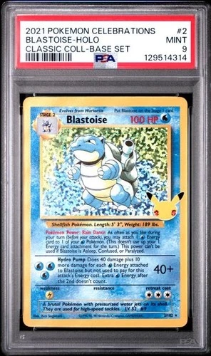PSA 9 BLASTOISE 2 CELEBRATIONS CLASSIC COLLECTION HOLO MINT