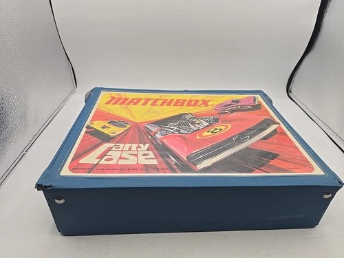 Vintage 1971 Lesney Matchbox 48 Car Carry Case - With 48 Hot Wheels Muscle Cars