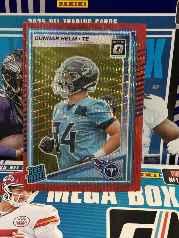 2025 Donruss Optic Preview Gunnar Helm Red Wave Prizm Rated Rookie