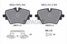 Bremsbelagsatz Scheibenbremse PAGID T2820N für BMW X1 U11 X2 U10 2er Active U06