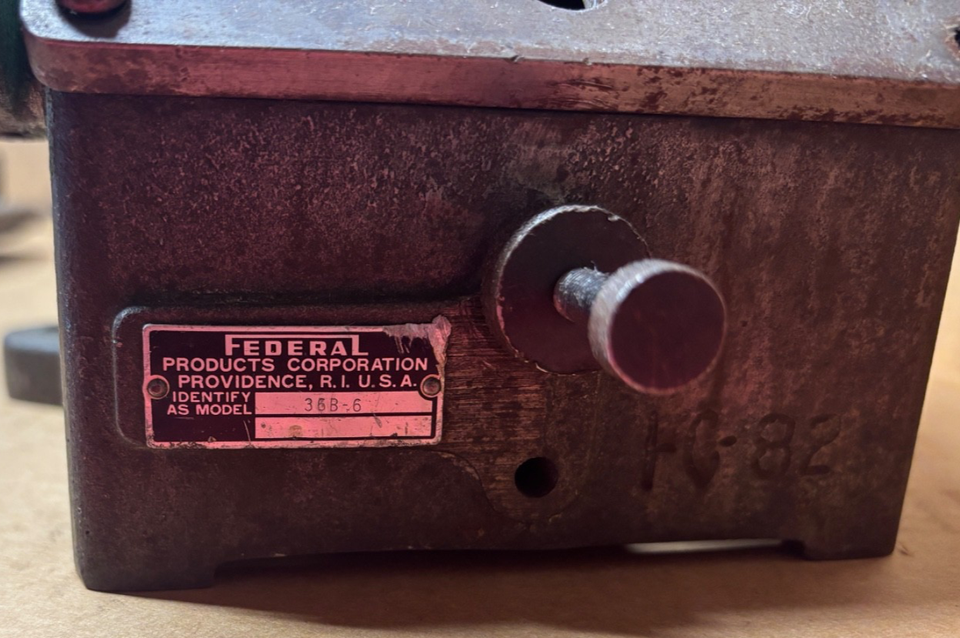 Federal Products 35B-6 Bench Gage Thickness Comparator Inspection Gage ...
