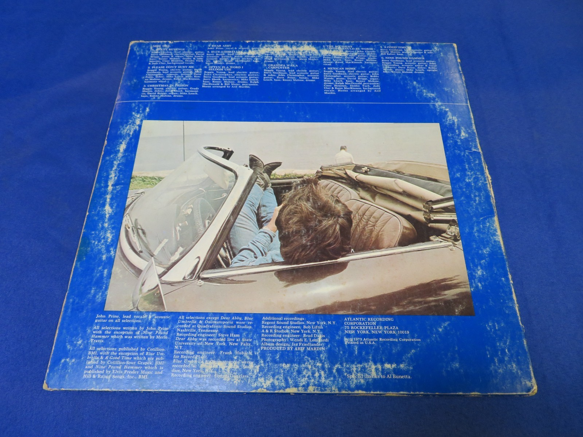 Sweet Revenge--John Prine--Record LP Vinyl--1975--Atlantic--SD