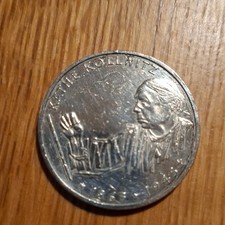 10 DM BRD Gedenkm&uuml;nze 1982 K&auml;the Kollwitz Silber 625 (0,625 Feingehalt)