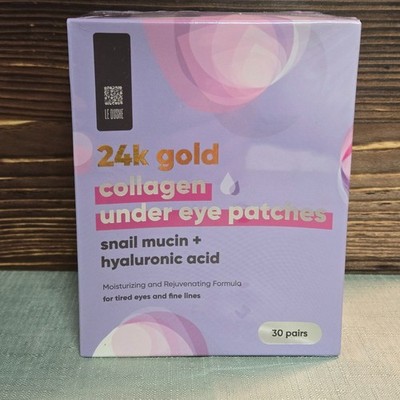 24k Gold Collagen Under Eye Patches Tired Eyes Mask Snail Mucin Hyaluronic Acid