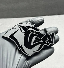 2x Hell Hog Car Badges Fender Emblem BADGE Wart Hog Bore Hog Pig Fender Angry