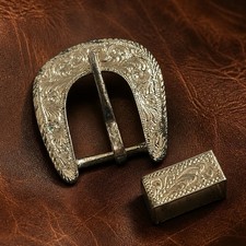 Antique Montana Silversmith 1 Belt Buckle Set Read Description