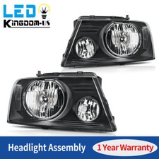 Black Housing Clear Corner Headlights For 2004-2008 Ford F-150 F150 Pickup Lamps
