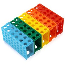 5Pcs 4 Way Plastic Tube Rack Colorful Lab Tube Racks Holder for Lab Scientific