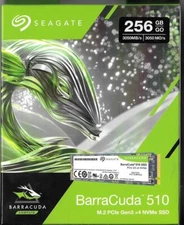 Seagate BarraCuda 510 256GB M.2 PCIe Gen3 x4 NVMe Internal SSD Drive