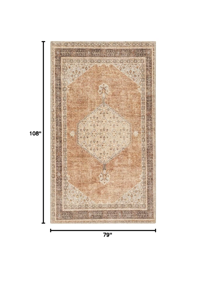 Livabliss x Becki Owens Lila 奖章小地毯,6 英尺 7 英寸 x 9 英寸,棕褐色 6 英尺 7 英寸 x 9 英尺 — 第 2/4 张图片