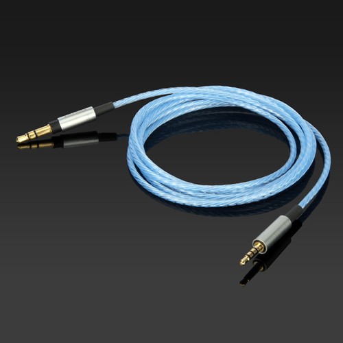 Silver Plated Audio Cable For Creative Hitz WP380 AURVANA PLATINUM/GOLD - Picture 4 of 14