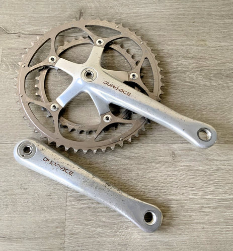 SHIMANO DURA ACE CRANKSET DOUBLE 53-39 TOOTH 175 MM ARMS MODEL 7701