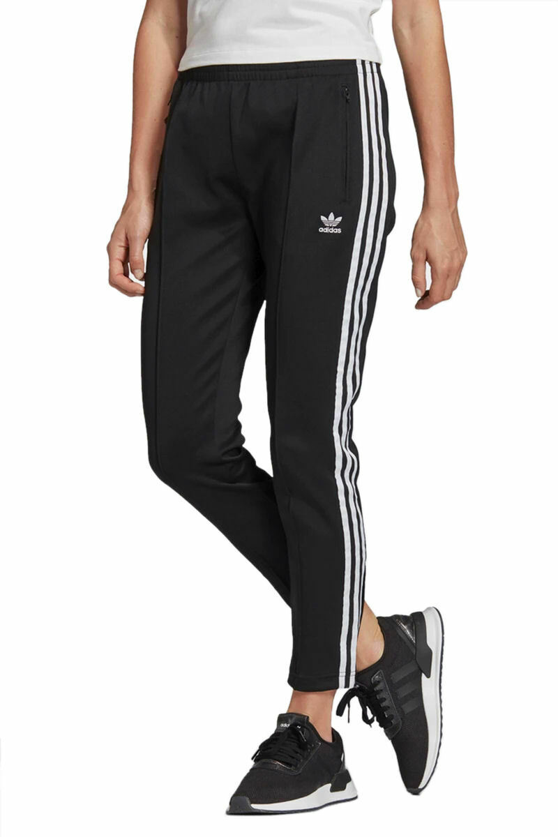 Adidas Originals Mujer Clásica Negra Ajustado 3-Stripe Sst Track Pantalones XS S eBay