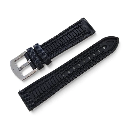 Elite Hybrid FKM Rubber Sailcloth Divers Watch Strap Band Two Piece 20 21 22 mm - Picture 48 of 94