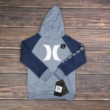 Hurley Dri Fit NEW Boys Large Blue Pullover Hoodie Sweater Sweatshirt Fleece