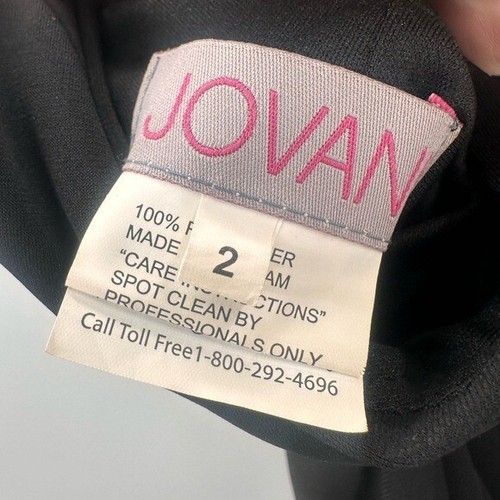 Jovani schwarzes tiefes V elegantes Kleid Dress Ball Festzug schwarz zum Binden Hochzeit Gr. 2 - Bild 2 von 4