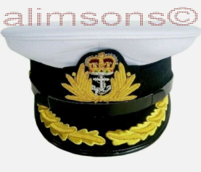 ROYAL NAVY OFFICER WHITE SUMMER HAT CAP 