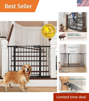 29.7-46'' Baby Gate for Stairs, Mom's Choice Awards Winner-Auto Close Dog Gate...