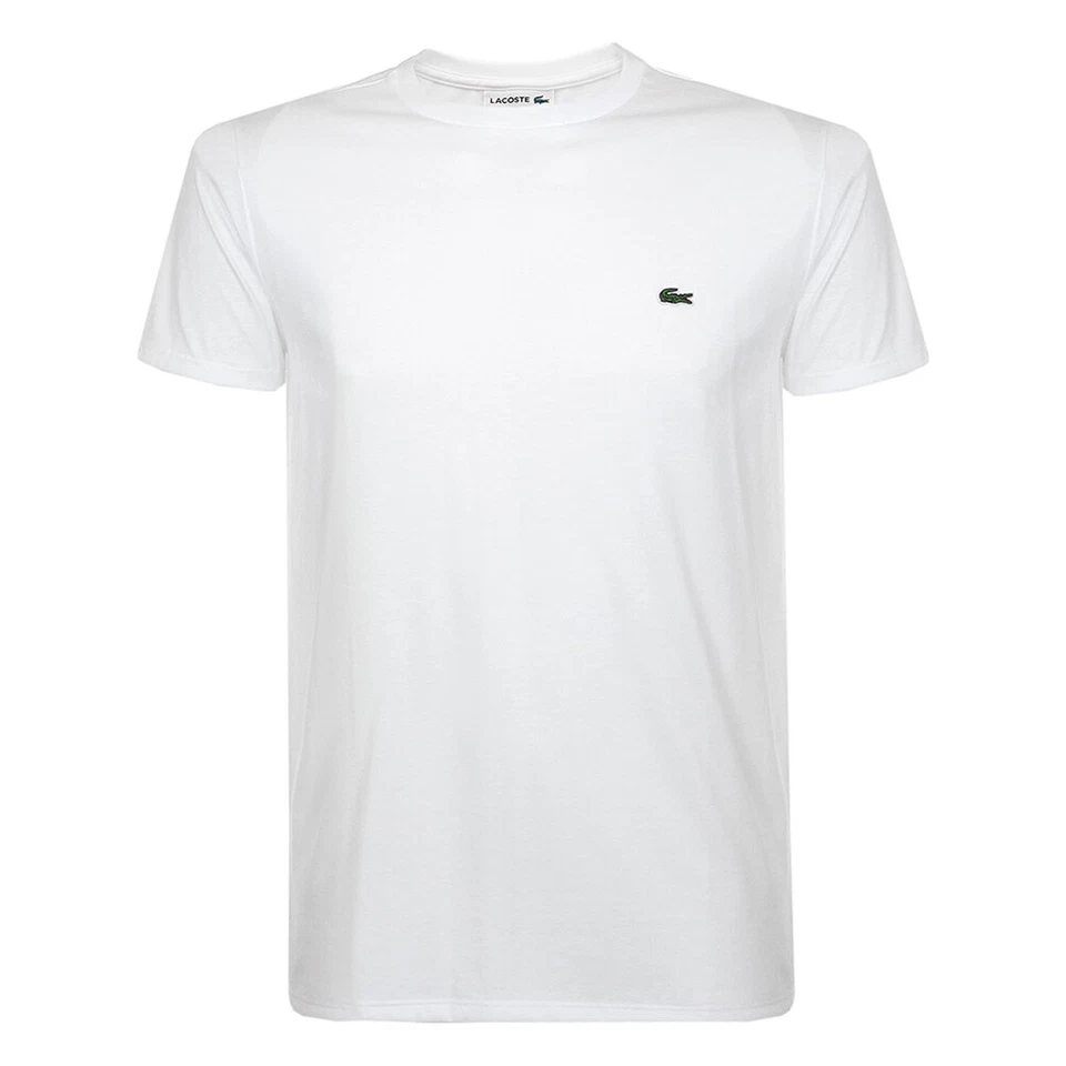 Camiseta para hombre Lacoste Pima algodón manga corta atlética cuello redondo camisa informal Foto 2 de 4