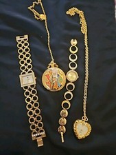 Lot /4 Vintage Watches FUN yet Classy Ladies Brands Cloisonne Elizabeth Taylor +