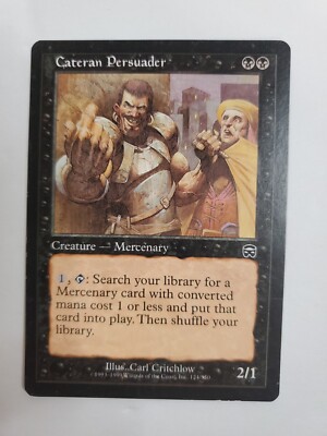 MTG Magic The Gathering Card Cateran PersuaderCreature Mercenary Black Mercadia