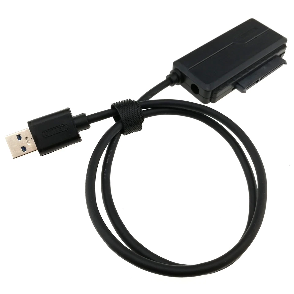 USB 3.0 to SATA 22pin Cable PC 2.5 3.5 SSD Hard Drive External Adapter 12V Power - Image 2 of 4