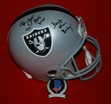 RONNIE LOTT OAKLAND RAIDERS signed Full Size Helmet Beckett COA 1