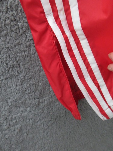 NWT Rare 90s Adidas TEAM Vintage Nylon Red Track Pants Youth Medium - Picture 8 of 15