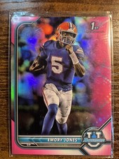 2022 Topps Bowman University Football #6 Emory Jones Pink Refractor