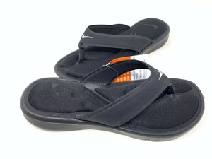New Nike Women S Ultra Comfort Thong Sandals Black 882697 001